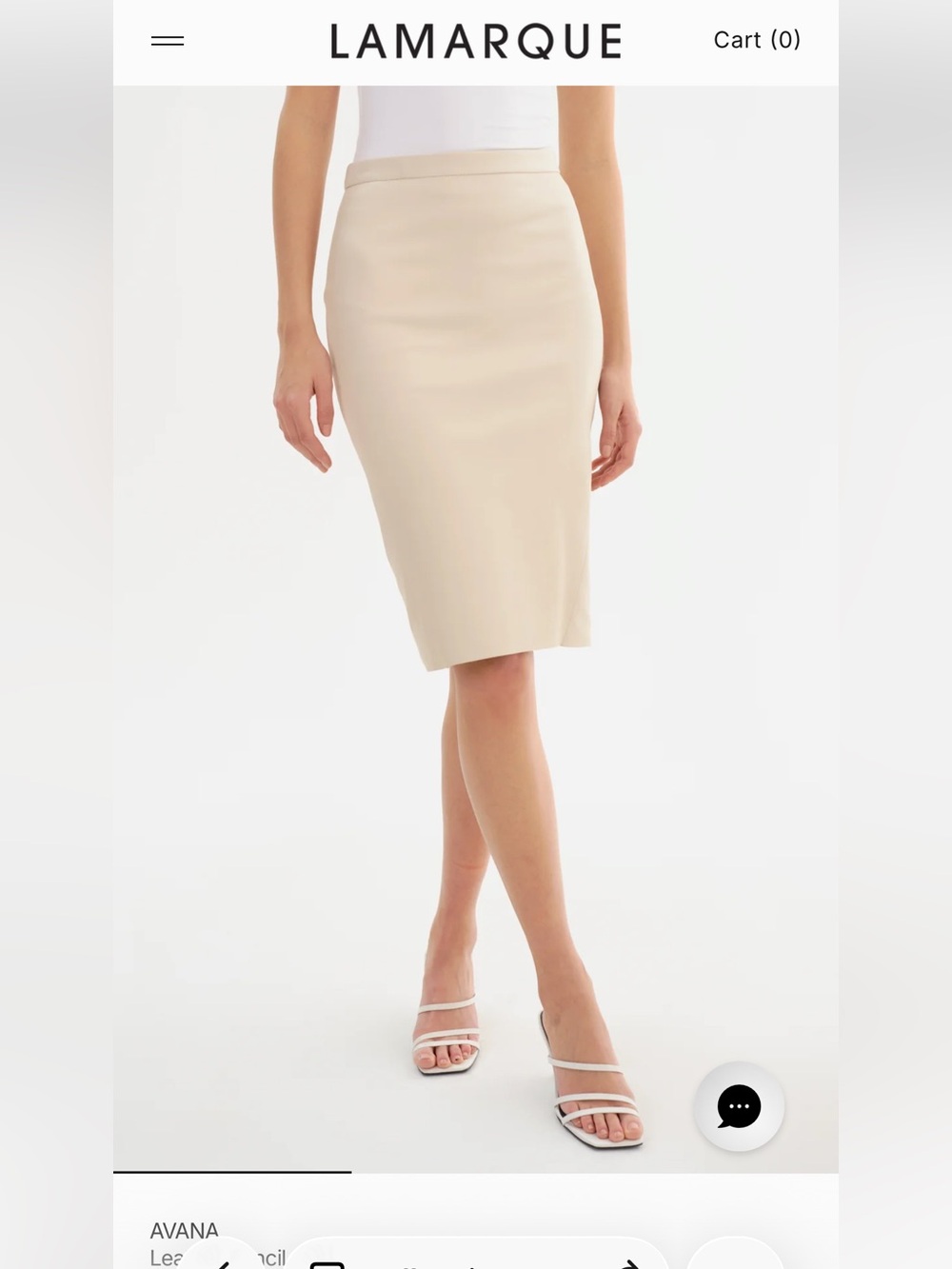 Lamarque Leather Pencil Skirt